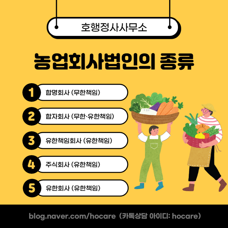  농업회사법인의 종류