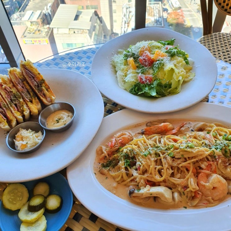 [신촌맛집]파스타&쿠바샌드위치 맛집 리틀쿠바::신촌 놀거리 가득한 유플렉스에서 11층 뷰보며 데이트ಇ