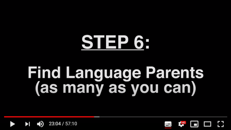 언어를 학습하지 않고 습득하는 방법(4) - 언어적인 부모