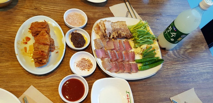  사당역 흑산도홍탁에서 홍어삼합