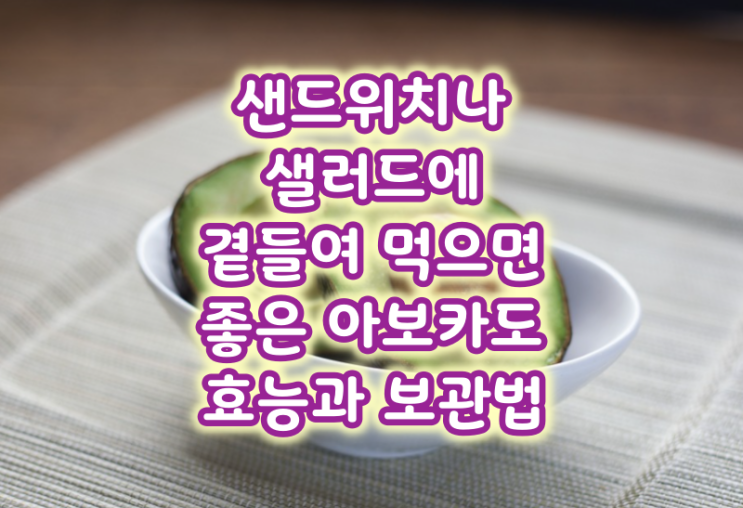  샌드위치나 샐러드에 곁들여 먹으면 좋은 아보카도 효능과 보관법