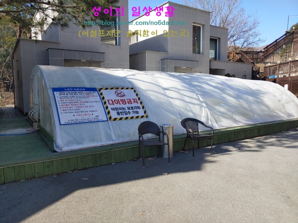  [가평휴블레스 펜션 수영장편] 공용 미온수 수영장 및 제트스파 솔직후기