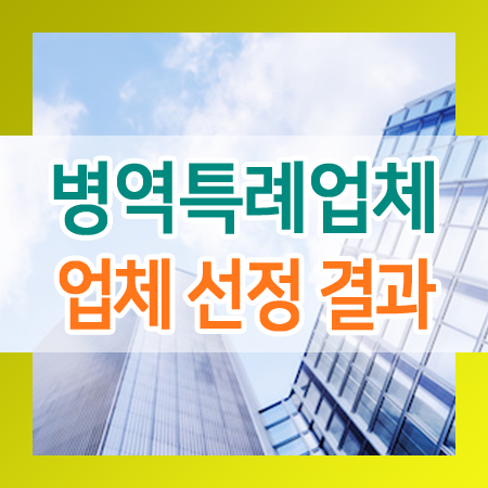  2020년 병역특례업체 (산업기능요원) 선정 결과 발표