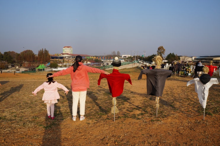  안성팜랜드 놀이기구 타고 허수아비 봤어요. 전동자전거 추천!