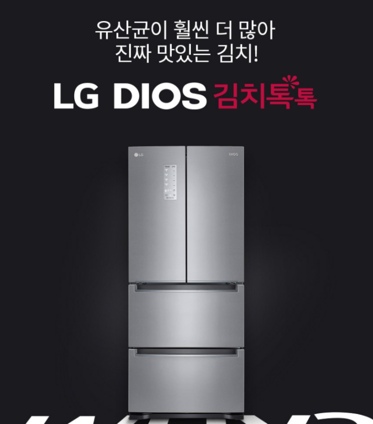  김장철이네요. LG전자 DIOS 김치톡톡 스탠드형 김치냉장고 K410SS14E 402L 우리집 김치를 더 맛있게 지켜줄 수 있는 방법