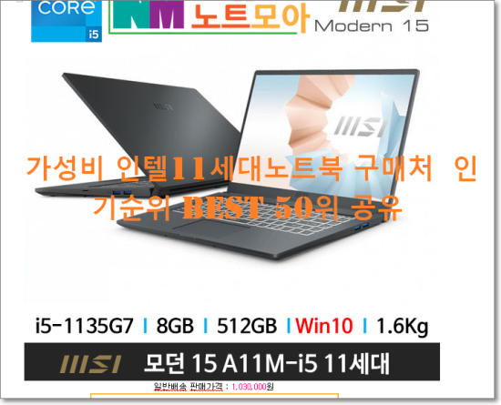  가성비 인텔11세대노트북 구매처  인기순위 BEST 50위 공유