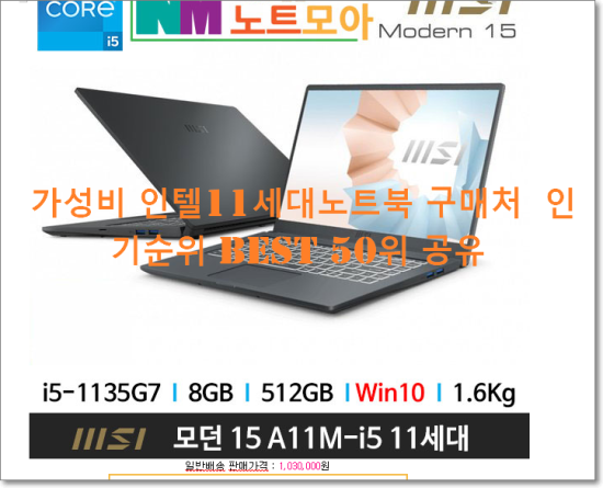   가성비 인텔11세대노트북 구매처  인기순위 BEST 50위 공유
