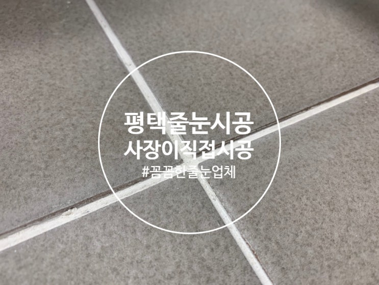  평택 줄눈시공 더샵 지제역센트럴파크