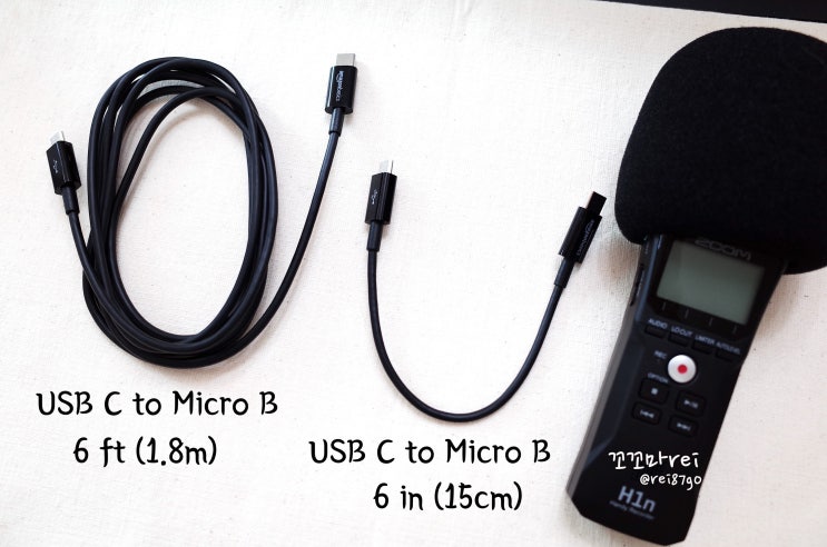 [아마존베이직] USB Type C/ MicroB 케이블 후기! (ft.해피해킹, ZoomH1n에 test 후기포함!)