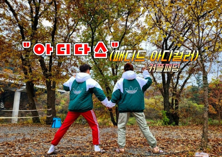  아디다스 패디드 아디컬러 커플자켓패딩 구매후기+착용사진