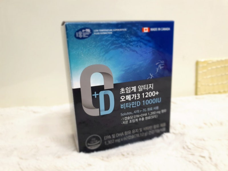 온푸드 초임계 알티지 오메가3 1200 + 비타민D로 건강 챙겨요