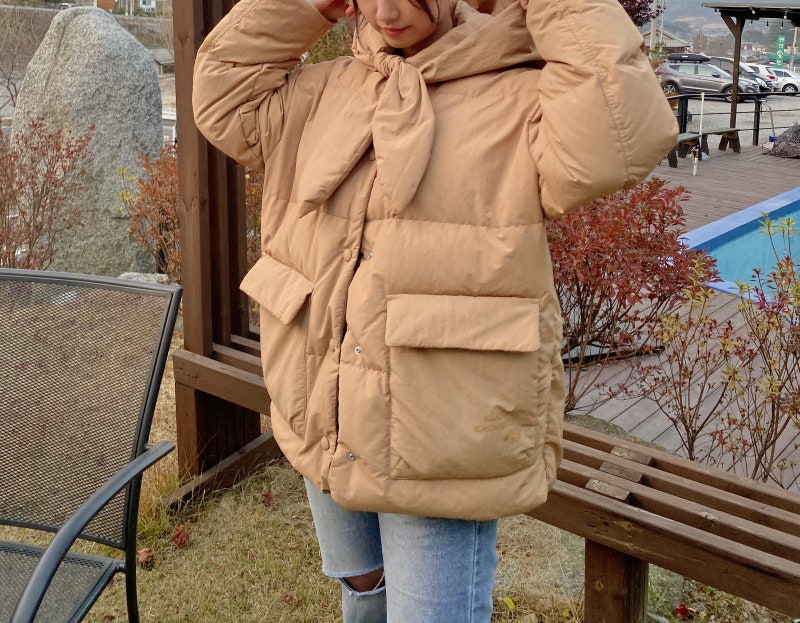 여자 숏패딩 추천 럭키슈에뜨 구스다운 패딩