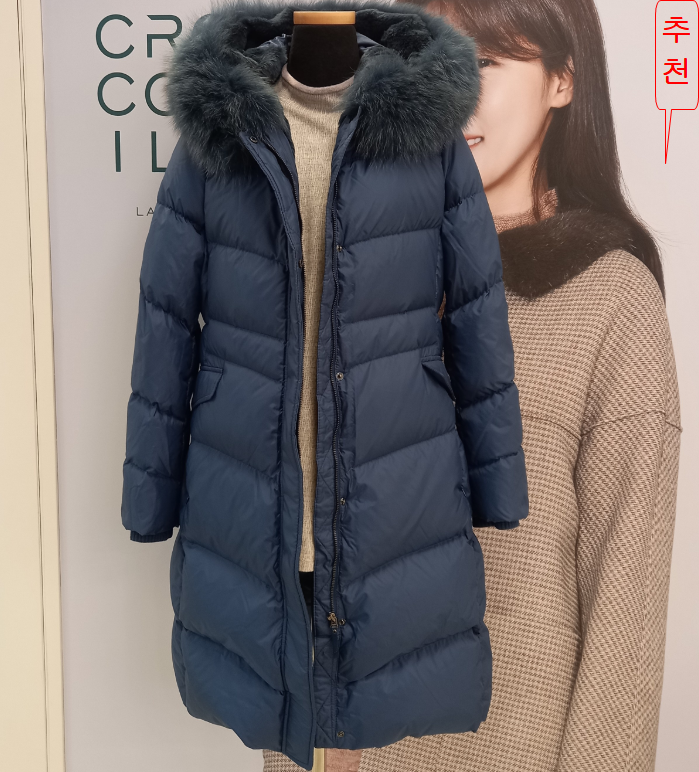  크로커다일레이디 가볍고 따뜻한 폭스 구스패딩