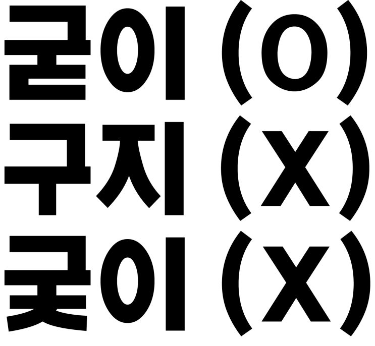  굳이, 구지, 궂이 뭐가 맞을까?