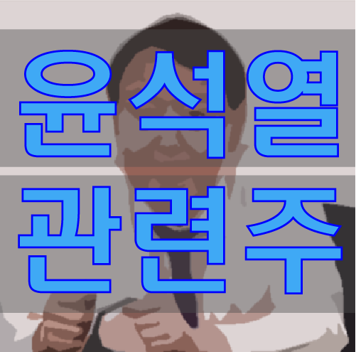 대선 후보 지지율 1위 윤석열 관련주