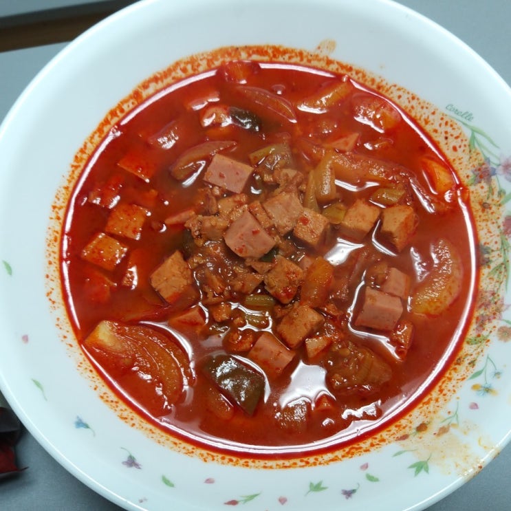  고추장스팸찌개 레시피