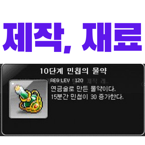  메이플 10단계 민첩의 물약 제작, 재료