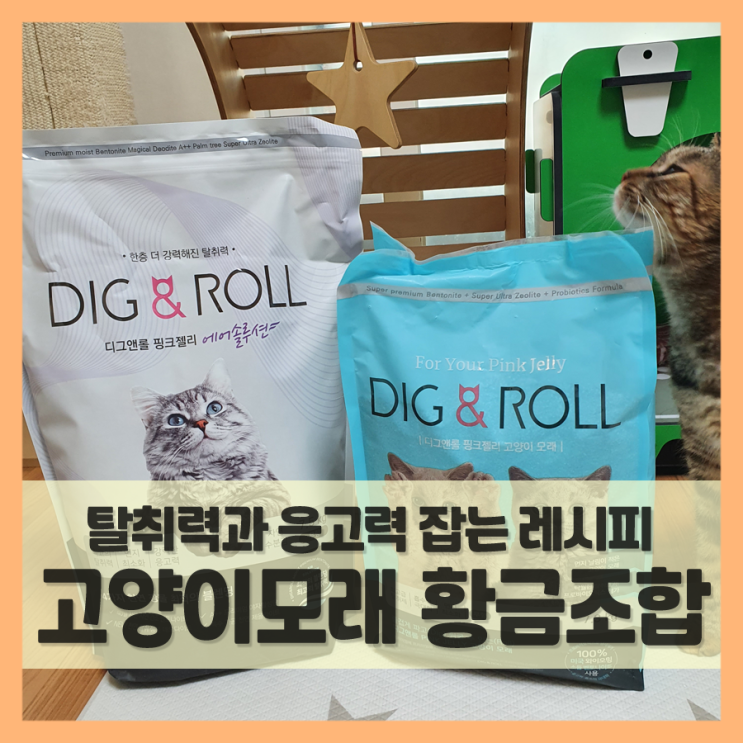  고양이모래 황금조합 레시피, 디그앤롤 핑크젤리 에어솔루션