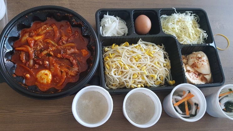  증평 배달 맛집 - 샤브앤동, 낙지볶음