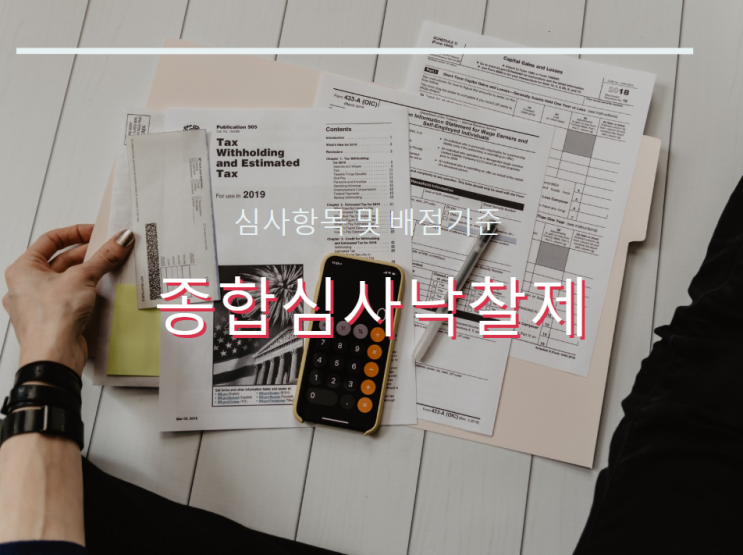 종합심사낙찰제 심사항목 및 배점기준