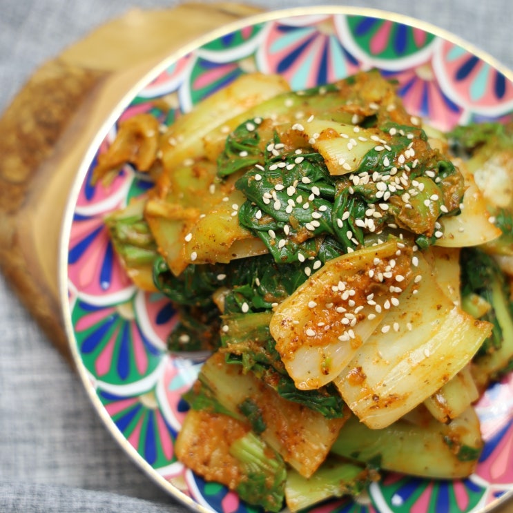  [청경채무침]구수하게 맛있는 들깨된장무침