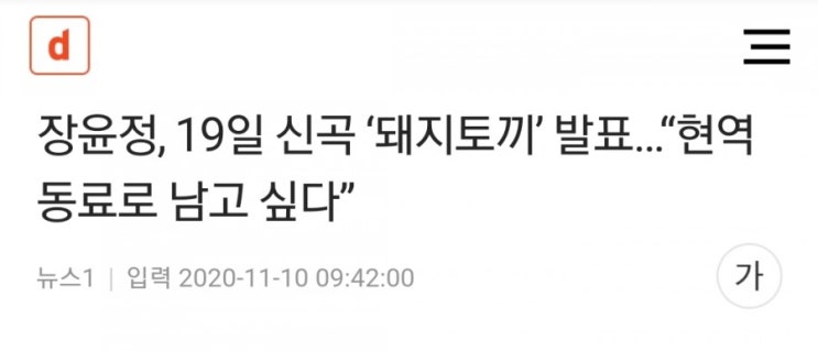  장윤정, 19일 신곡"돼지토끼"발표...현역 동료로 남고 싶다