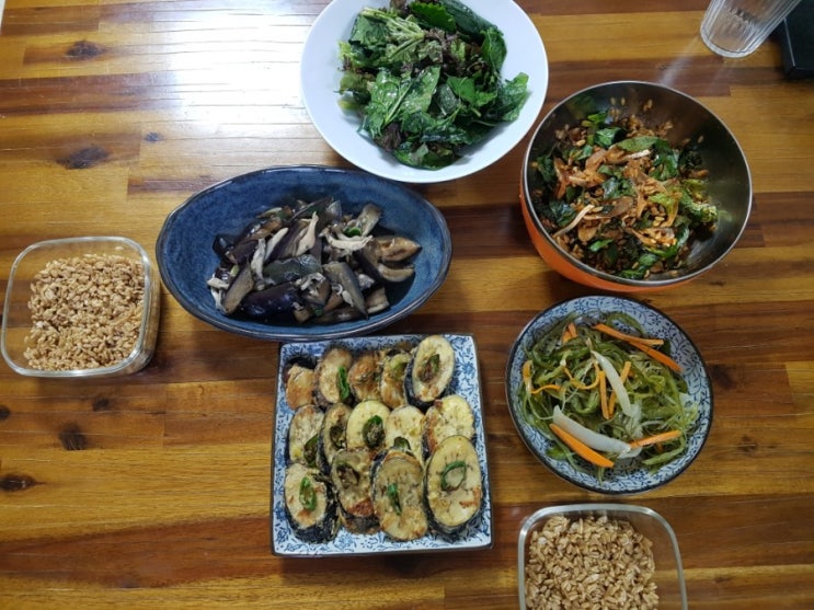  전어회 비빔밥&가지전 건강밥상