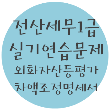  전산세무 1급 실기연습문제 - 6. 외화자산부채 평가차손익 조정명세서