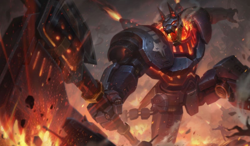 롤 나서스 신스킨 - 전투기계 나서스 일러스트 및 인게임 영상 / 크로마 : 네이버 블로그