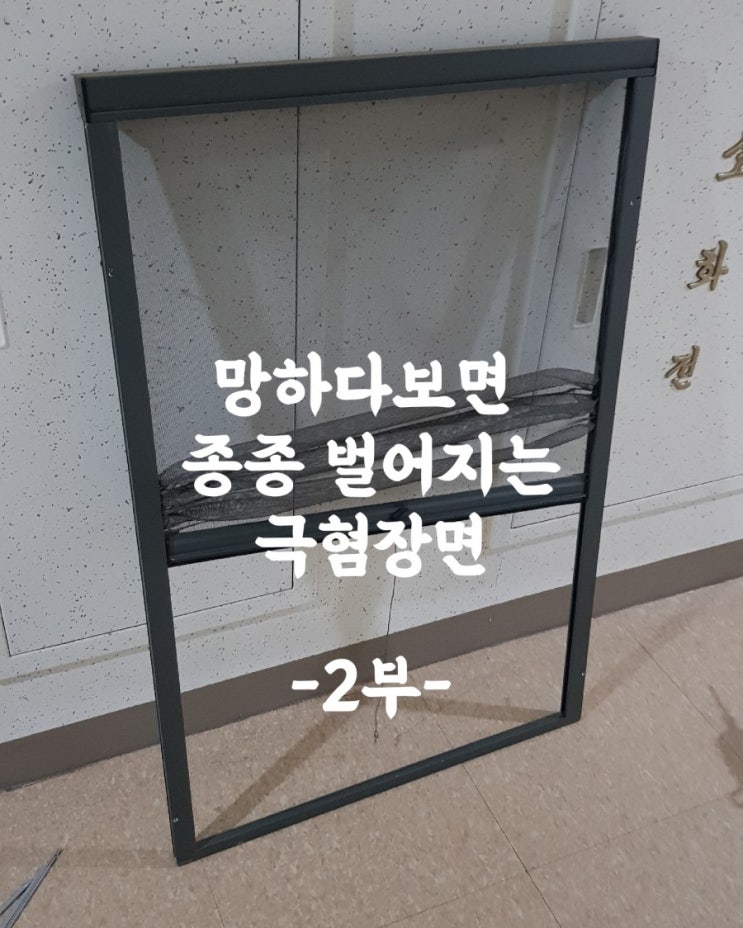  롤방충망 수리하다가 깜짝놀라 뒤로 자빠질뻔한 이야기