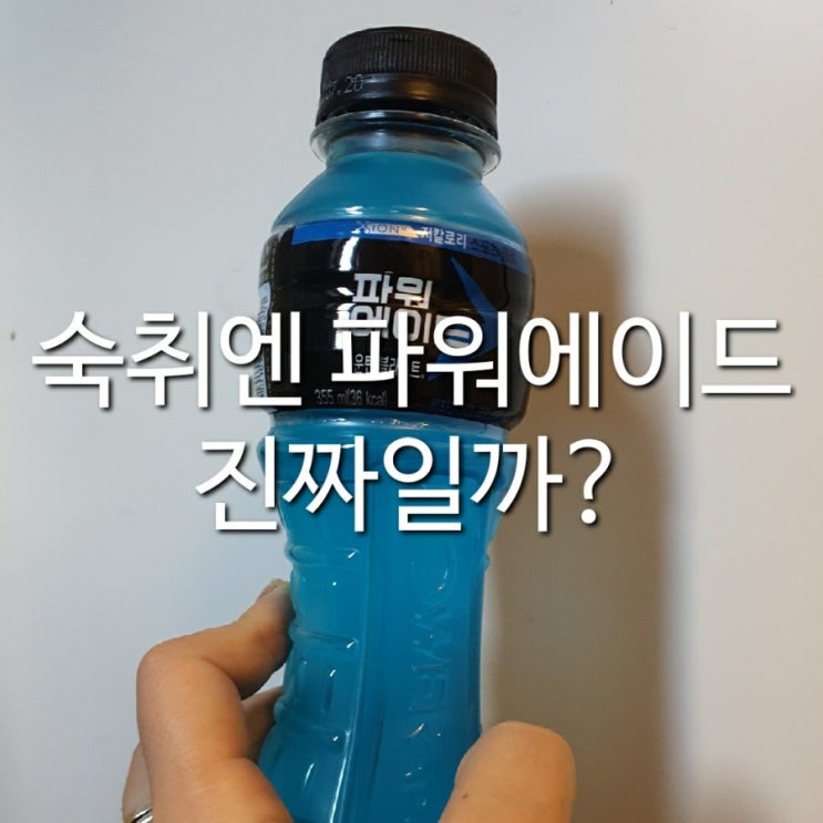  숙취엔 파워에이드 진짜일까