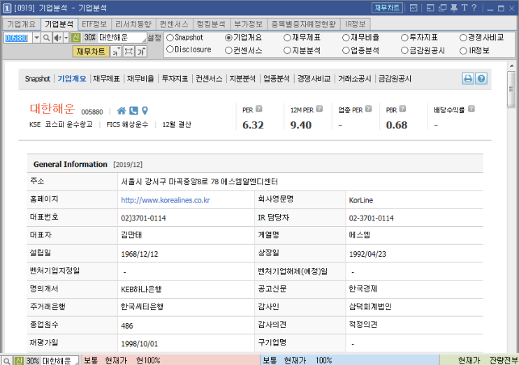 No.34 (20-11-12) 대한해운(005880)