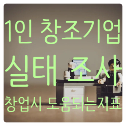  소자본 1인청년창업 및 1인창조기업 실태조사
