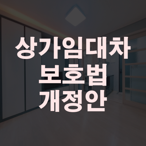  상가임대차 보호법 개정안 하나부터 열까지