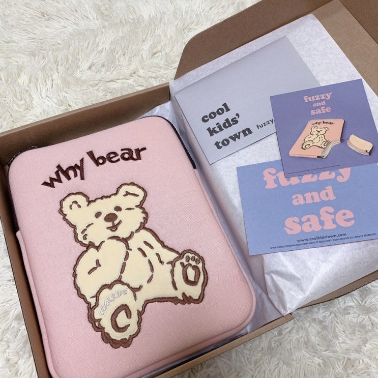  쿨키즈타운 WHY BEAR 아이패드 파우치