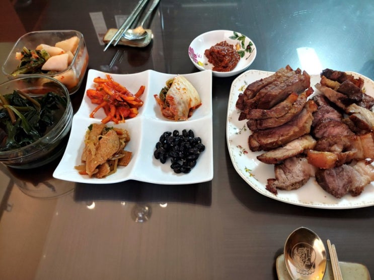  에어프라이어로 만든 앞다리살 통바베큐