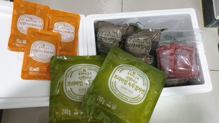  메밀골동해막국수 + 장터 메밀전병, 홈쇼핑 음식 털어보깈ㅋㅋㅋㅋ