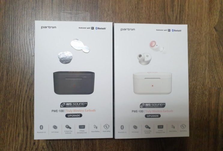  파트론 무선이어폰 PWE-100 화이트블랙 사용 솔직후기 