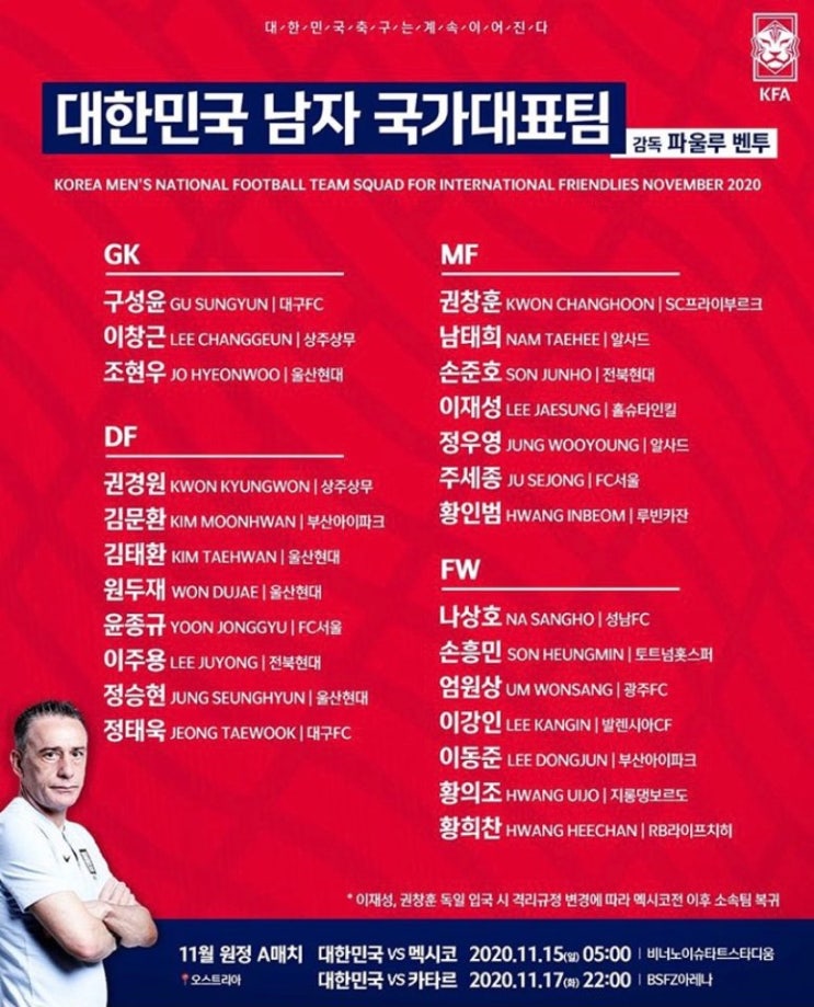대한민국 축구대표팀 코로나 뚫고 출국