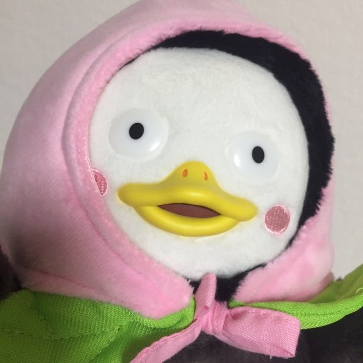  복숭아 펭수 코스튬 동작 인형