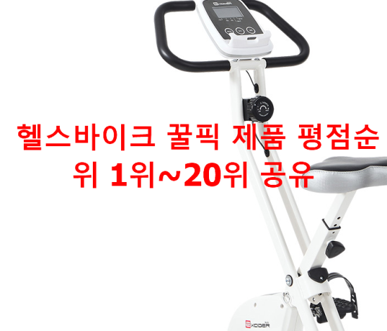  헬스바이크 꿀픽 제품 평점순위 1위~20위 공유