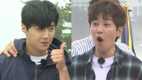  1박2일 맞은 사람과 놀란 사람만 있는 뿅망치 게임