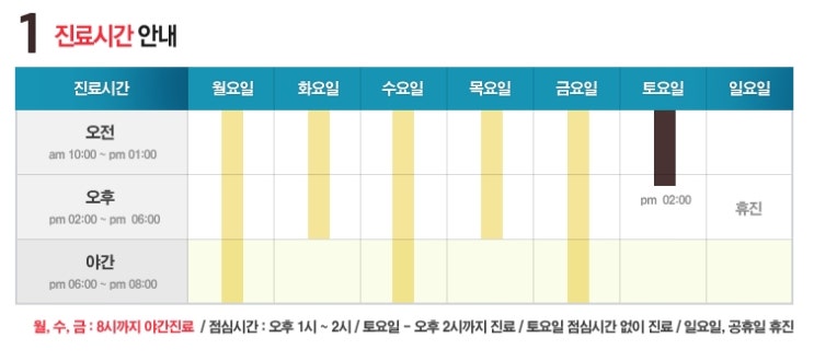 가로세로 한의원 일산점 진료시간 안내