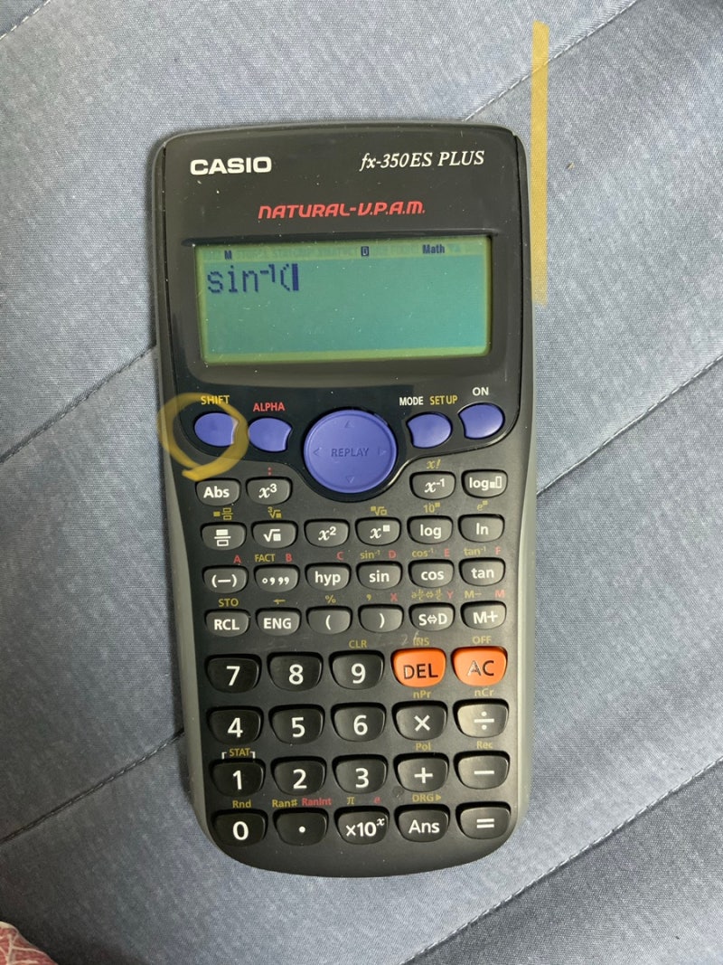 공학용 계산기 도분초, sin, cos, tan 역함수/fx-350es plus : 네이버 블로그