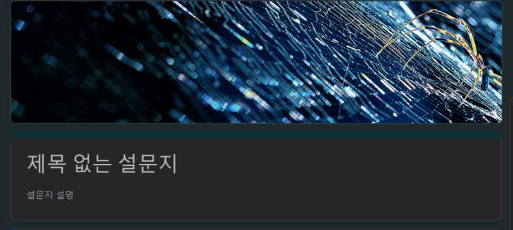  구글 설문지 만들기 도전하기