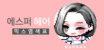  [KMS 캐시] 메이플스토리 에스퍼 여자 헤어 믹스염색표(믹염)