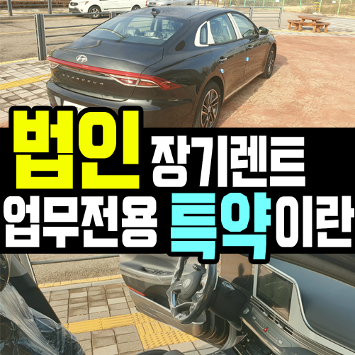  법인 장기렌트카 업무전용 보험 특약 왜 가입하는 거죠?