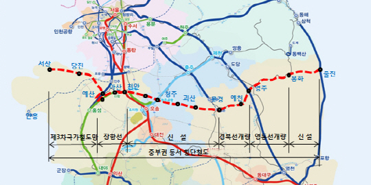  당진~울진 중부권 동서횡단철도 건설사업.......울진군, 제4차 국가철도망 반영"공동건의문"제출