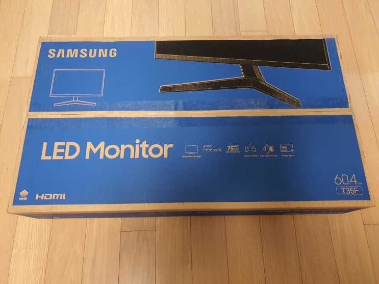  삼성 24인치 LED 슬림베젤 모니터 언박싱 [LF24T350FH] 가성비 서브모니터