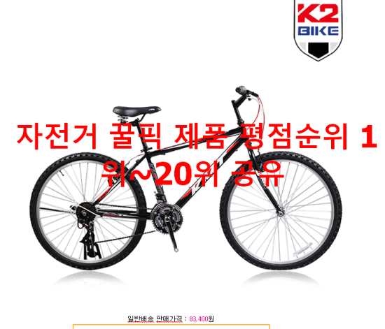  자전거 꿀픽 제품 평점순위 1위~20위 공유